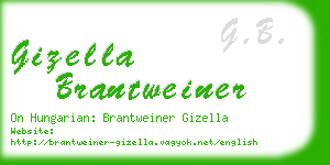 gizella brantweiner business card